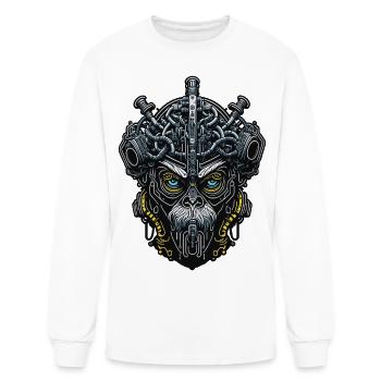 Techno Apes 61 - Men's Long Sleeve T-Shirt - white - Front