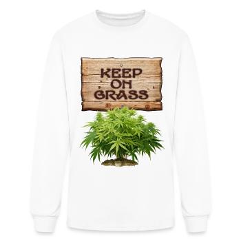 Keep On Grass - Men's Long Sleeve T-Shirt - white - Front