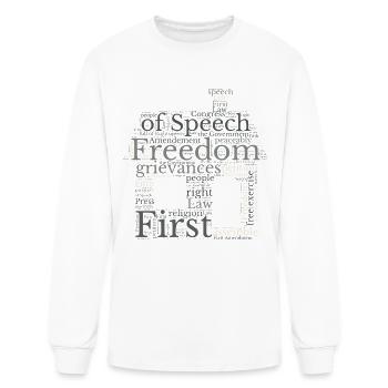 Freedom Of Speech - Wordcloud - Men's Long Sleeve T-Shirt - white - Front