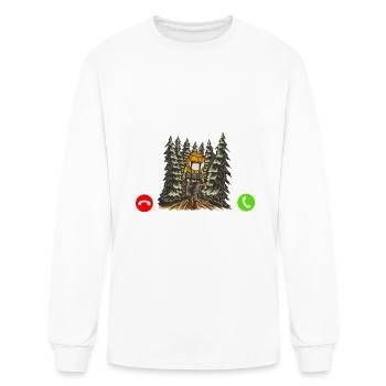 The Mountains Are Calling and I Must Go - Hiking - Men's Long Sleeve T-Shirt - white - Front