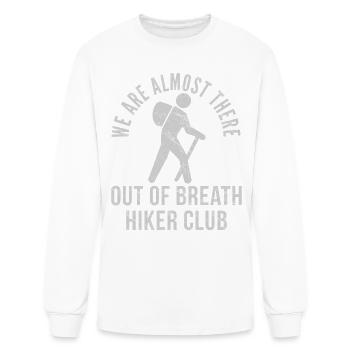 Out Of Breath, Hiker Club Nature Lover Funny - Men's Long Sleeve T-Shirt - white - Front