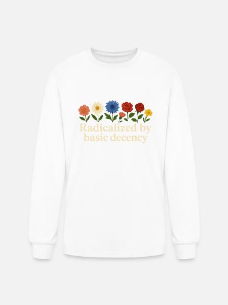 Radicalized By Basic Decency - Men's Long Sleeve T-Shirt - white