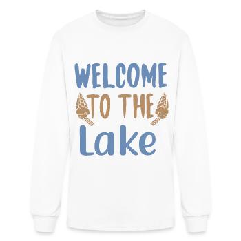 Bienvenue au lac - T-shirt à manches longues Homme - blanc - Devant