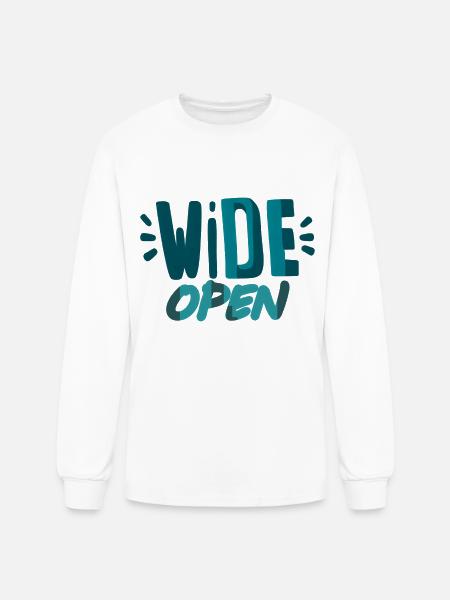 Wide Open - Men's Long Sleeve T-Shirt - white