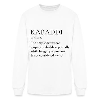 Kabaddi Sport Funny Typography Definition - Men's Long Sleeve T-Shirt - white - Front