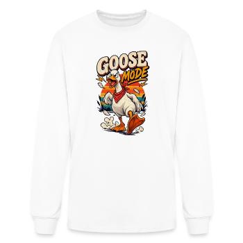 Goose Mode Retro Sunset - Men's Long Sleeve T-Shirt - white - Front