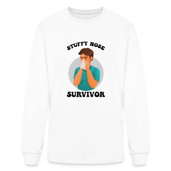 Stuffy Nose Survivor - Men's Long Sleeve T-Shirt - white - Front