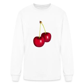 cherry - Men's Long Sleeve T-Shirt - white - Front