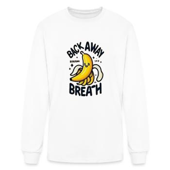 Back Away Banana Breath - Men's Long Sleeve T-Shirt - white - Front