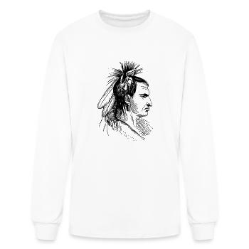 indian indianer american tent zelt teepee tomahawk - Men's Long Sleeve T-Shirt - white - Front