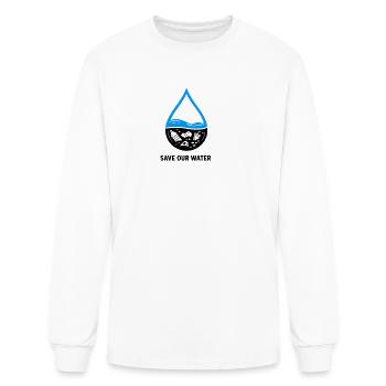 Say No to Waste Droplet - Men's Long Sleeve T-Shirt - white - Front
