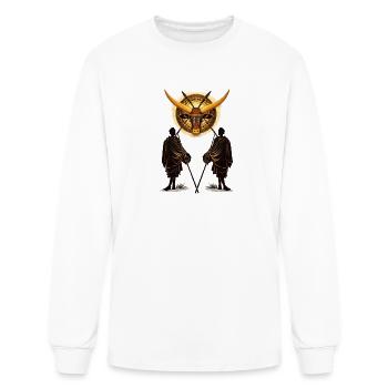 Sacred Longhorn Duel - Men's Long Sleeve T-Shirt - white - Front