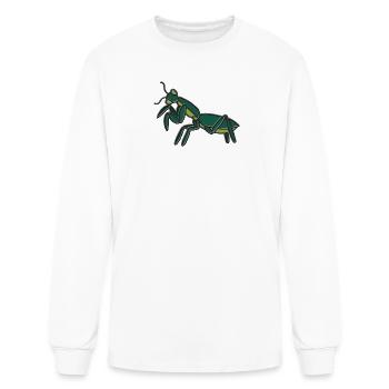 Praying mantis stained glass - Men's Long Sleeve T-Shirt - white - Front