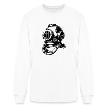 Antique Vintage Diving Helmet - Helmet Diver - Men's Long Sleeve T-Shirt - white - Front