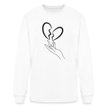 Broken Heart - Men's Long Sleeve T-Shirt - white - Front