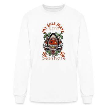 My Sole Mate Is the Seashore - Men's Long Sleeve T-Shirt - white - Front