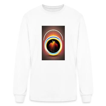 logo with image of sound - Men's Long Sleeve T-Shirt - white - Front