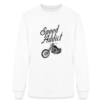 Motorcycle Speed Addict - Men's Long Sleeve T-Shirt - white - Front