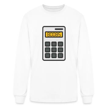Calculator Boobs - Men's Long Sleeve T-Shirt - white - Front
