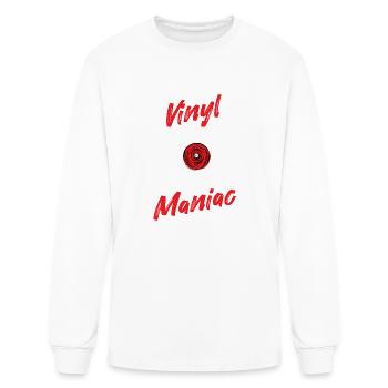 Vinyl Maniac Records Collector - Men's Long Sleeve T-Shirt - white - Front