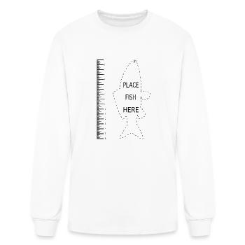 Place Fish Here - Men's Long Sleeve T-Shirt - white - Front