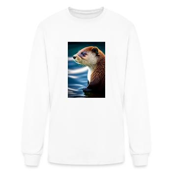 Boundless Joy: Playful Sea Lion - Men's Long Sleeve T-Shirt - white - Front
