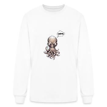 Octopus with nose - weird. - Men's Long Sleeve T-Shirt - white - Front