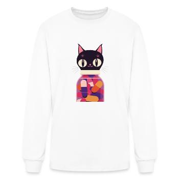 Cat Anti Depressant - Men's Long Sleeve T-Shirt - white - Front