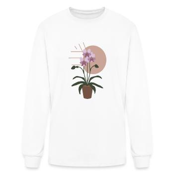 Orchid in Pot - Men's Long Sleeve T-Shirt - white - Front