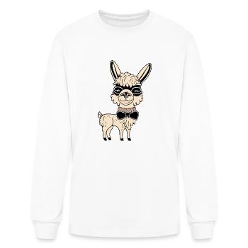 Sharp Dressed Llama - Men's Long Sleeve T-Shirt - white - Front