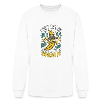 Back Away Banana Breath Gif - Men's Long Sleeve T-Shirt - white - Front