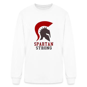 spartan strong - Men's Long Sleeve T-Shirt - white - Front
