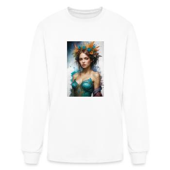 Exotic young woman - Men's Long Sleeve T-Shirt - white - Front