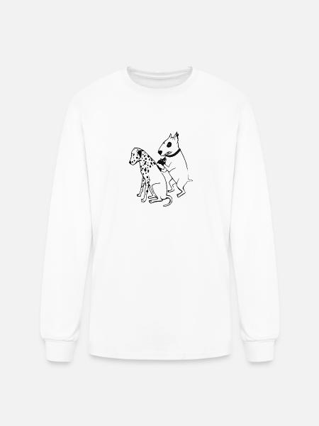 DALMATIAN DOG, TATTOO - Men's Long Sleeve T-Shirt - white