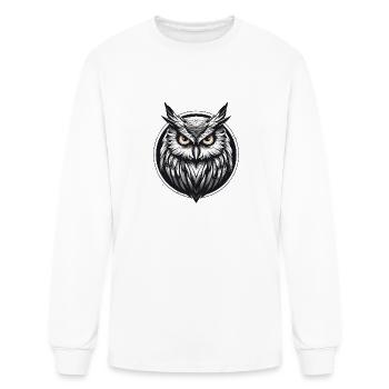 Wise Forest Owl - Men's Long Sleeve T-Shirt - white - Front