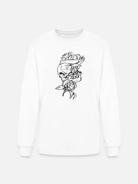 skullandrose - Men's Long Sleeve T-Shirt - white