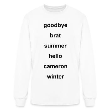 Goodbye brat summer hello cameron winter - Men's Long Sleeve T-Shirt - white - Front