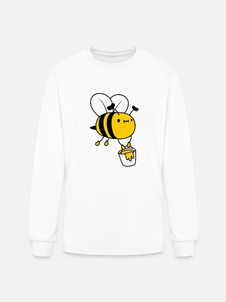 Honey bucket bee - Men's Long Sleeve T-Shirt - white