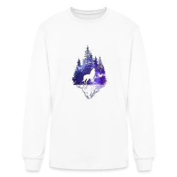 Wolf forest - Men's Long Sleeve T-Shirt - white - Front