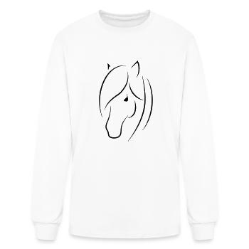 Horse head - Men's Long Sleeve T-Shirt - white - Front