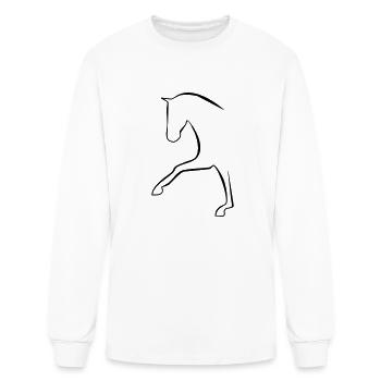 Dressage Horse - Men's Long Sleeve T-Shirt - white - Front