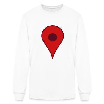 Map pin - Men's Long Sleeve T-Shirt - white - Front