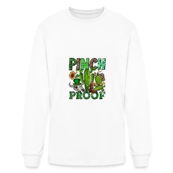 Pinch Proof - Men's Long Sleeve T-Shirt - white - Front