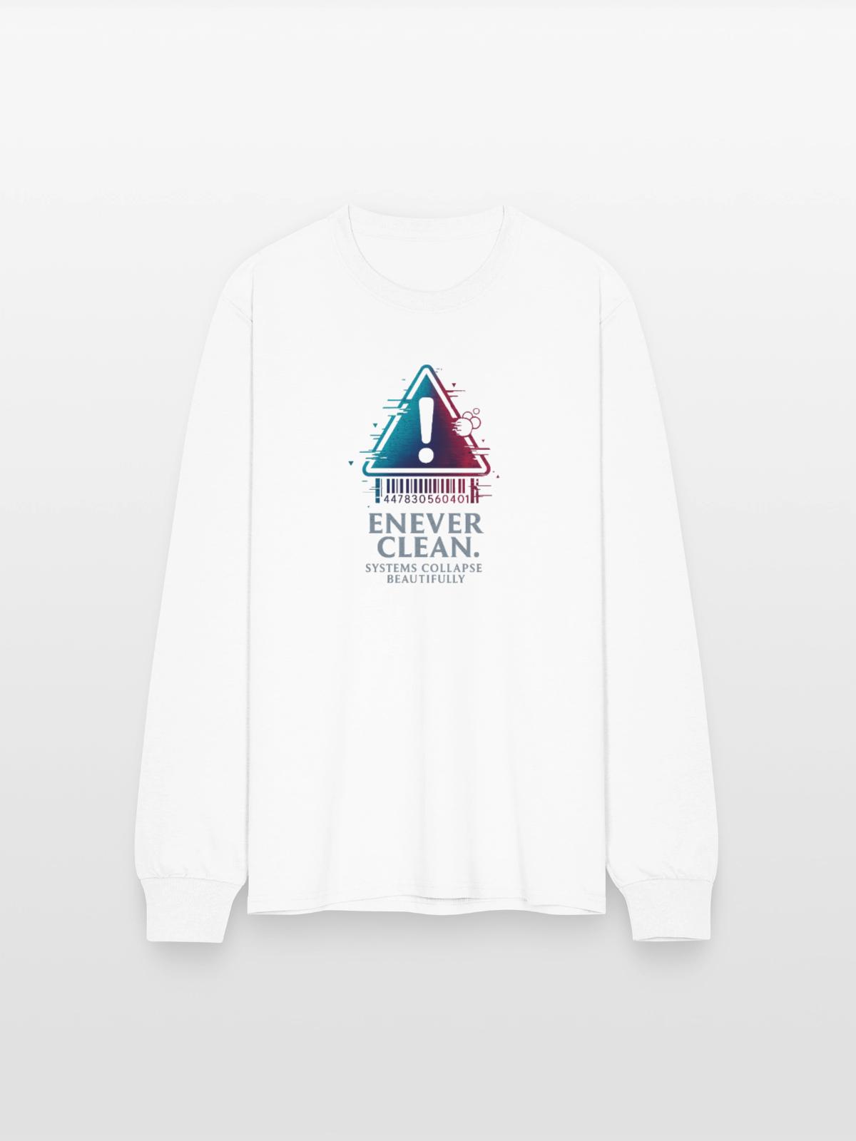 Warning Triangle Gradient - Men's Long Sleeve T-Shirt - white - Front
