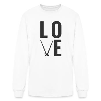 Field Hockey Love - Men's Long Sleeve T-Shirt - white - Front