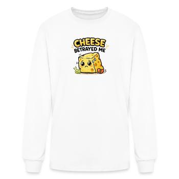 Cheese Betrayed Me - Men's Long Sleeve T-Shirt - white - Front