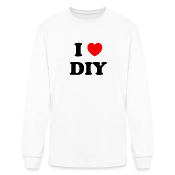 I love (heart) DIY - Men's Long Sleeve T-Shirt - white - Front