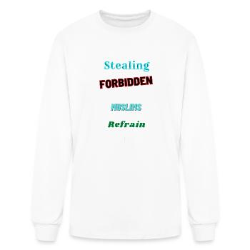 Stealing is Forbidden in Islam - Men's Long Sleeve T-Shirt - white - Front