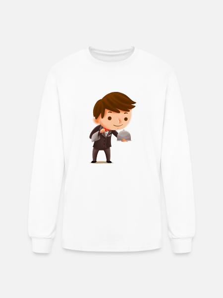 Kids Waiter - Men's Long Sleeve T-Shirt - white