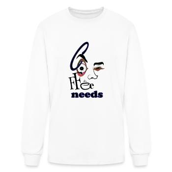 Coffee Needs Open Eyes - Men's Long Sleeve T-Shirt - white - Front